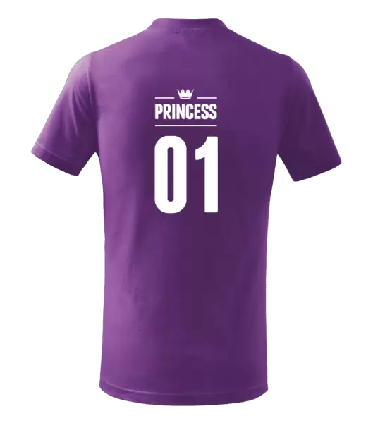 Dětské tričko Princess s vlastním číslem
