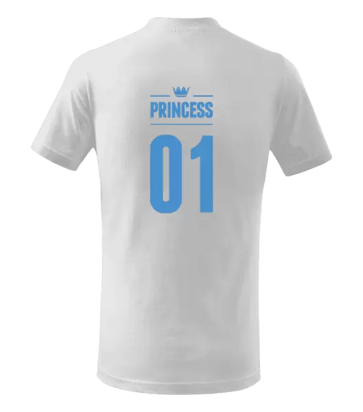 Dětské tričko Princess s vlastním číslem