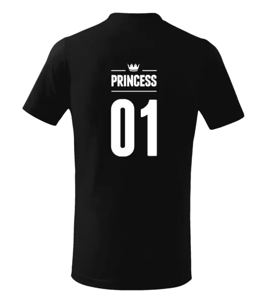 Dětské tričko Princess s vlastním číslem
