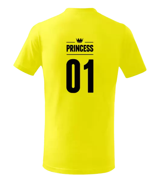 Dětské tričko Princess s vlastním číslem