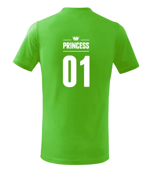 Dětské tričko Princess s vlastním číslem