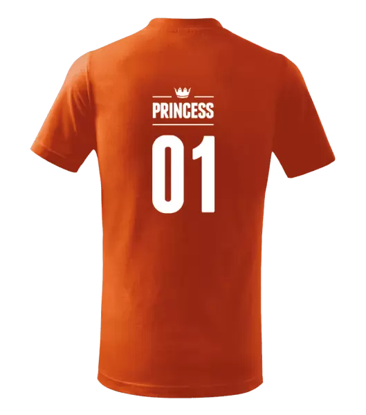 Dětské tričko Princess s vlastním číslem