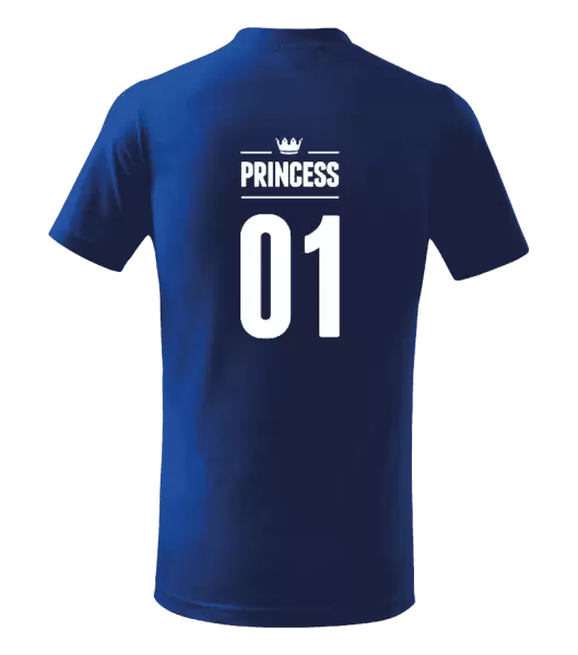 Dětské tričko Princess s vlastním číslem