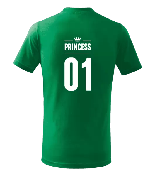 Dětské tričko Princess s vlastním číslem