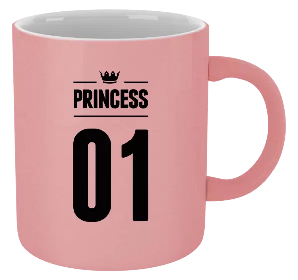 Metalický hrnek Princess s vlastním číslem