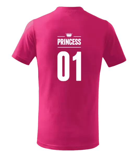 Dětské tričko Princess s vlastním číslem