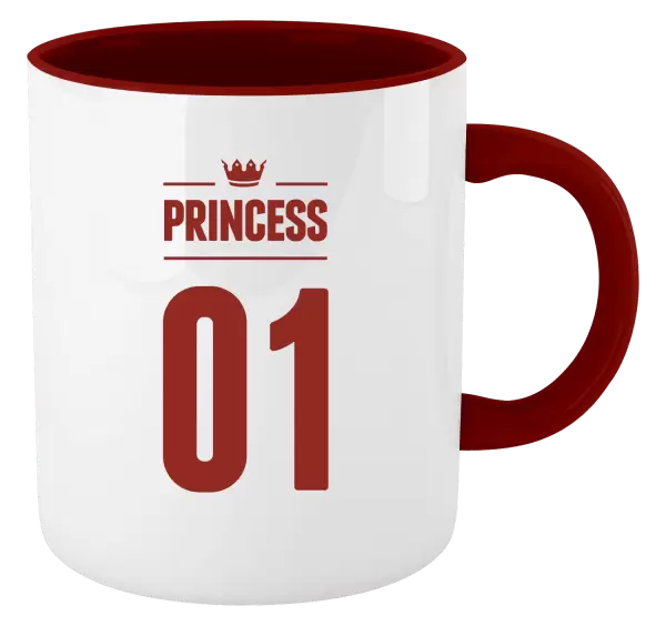 Hrnek Princess s vlastním číslem