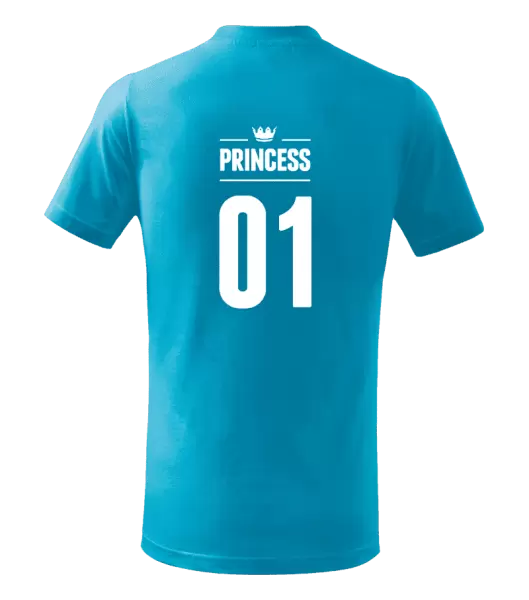 Dětské tričko Princess s vlastním číslem