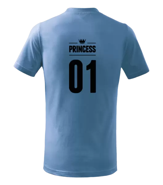 Dětské tričko Princess s vlastním číslem
