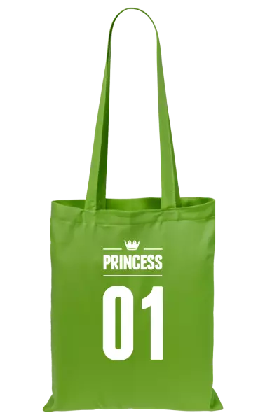 Látková taška Princess s vlastním číslem