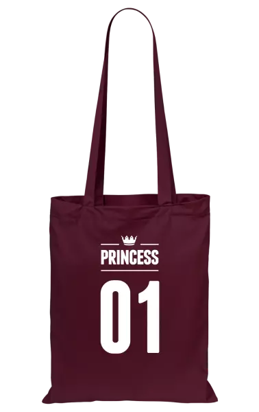 Látková taška Princess s vlastním číslem