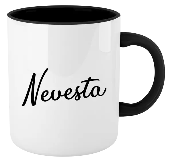 Hrnček  Nevesta - nápis