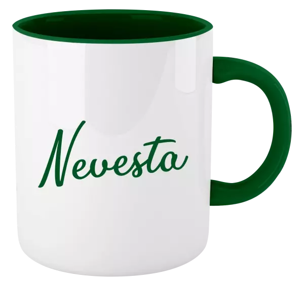 Hrnček  Nevesta - nápis