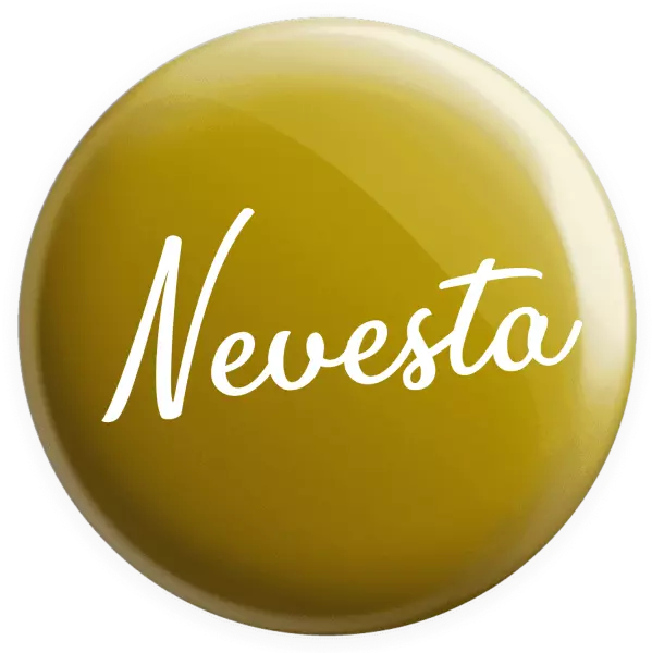 Placka Nevesta - nápis
