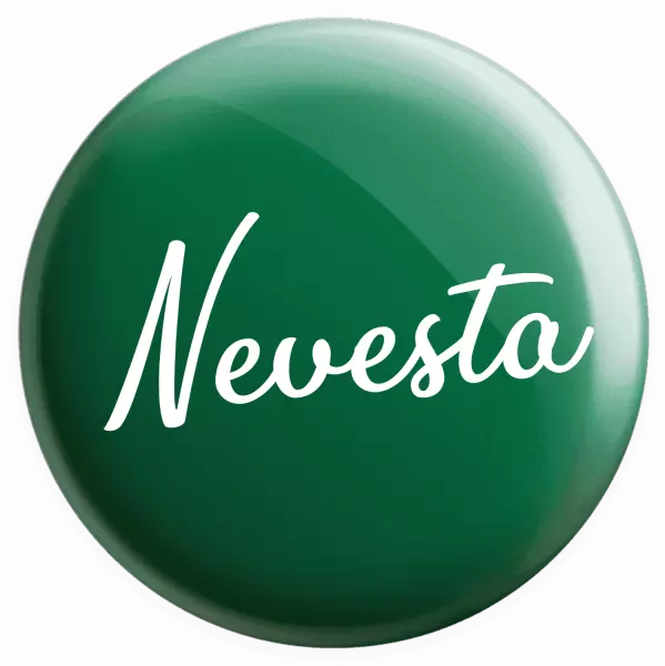 Placka Nevesta - nápis