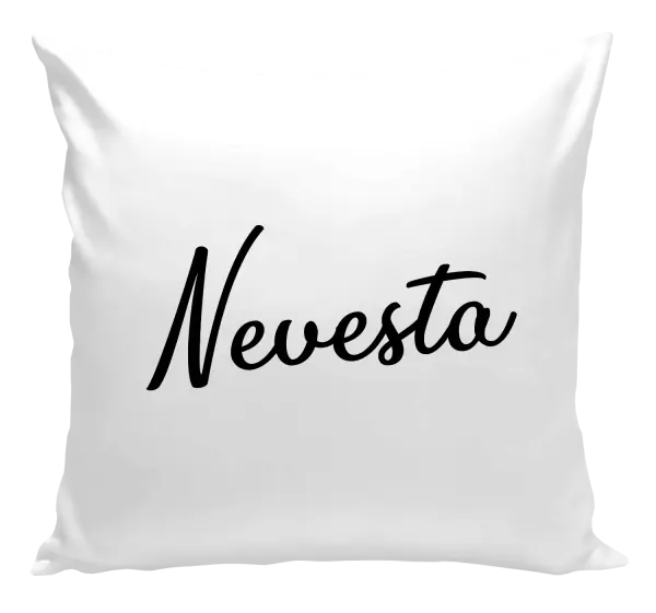 Vankúš Nevesta - nápis