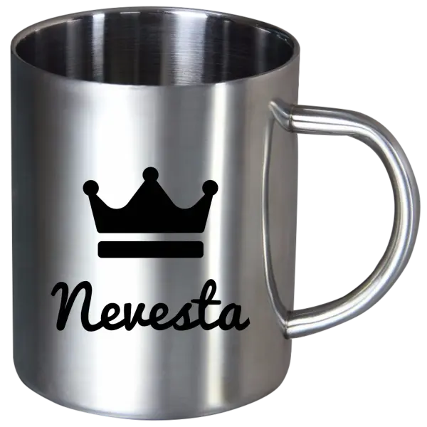 Nerezový hrnček Nevesta - korunka