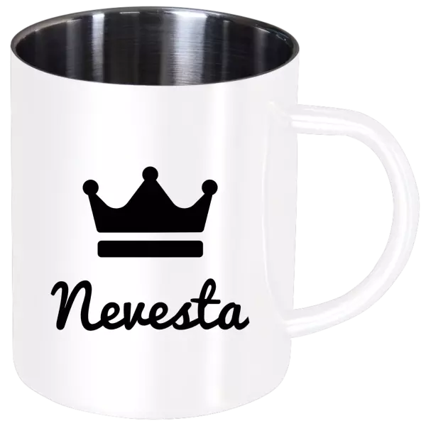 Nerezový hrnček Nevesta - korunka