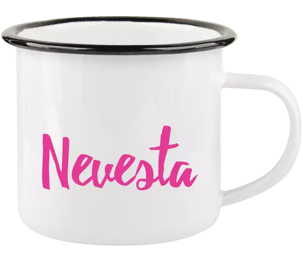 Plecháčik Nevesta - nápis 2