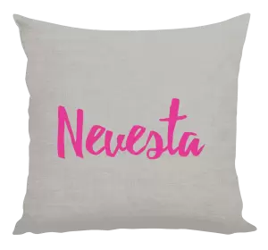 Vankúš Nevesta - nápis 2