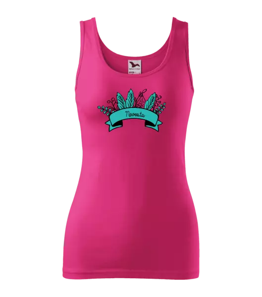 Dámske tielko Nevesta - zelené lupene