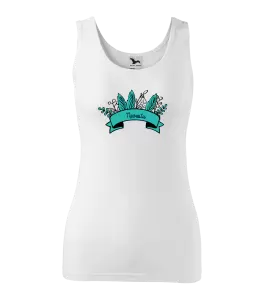 Dámske tielko Nevesta - zelené lupene