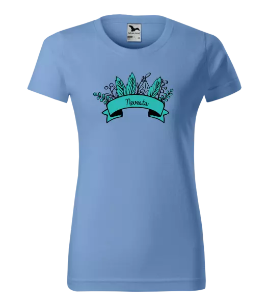 Dámske tričko Nevesta - zelené lupene