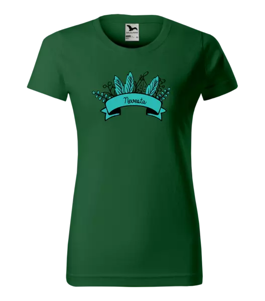 Dámske tričko Nevesta - zelené lupene