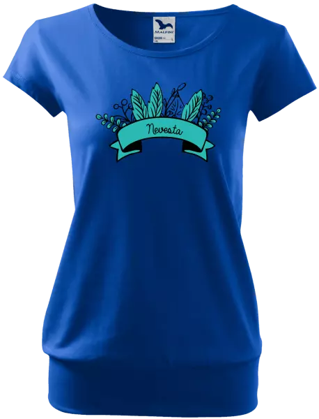 Dámske tričko Nevesta - zelené lupene