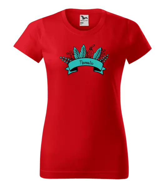 Dámske tričko Nevesta - zelené lupene