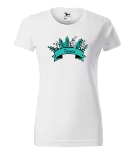 Dámske tričko Nevesta - zelené lupene