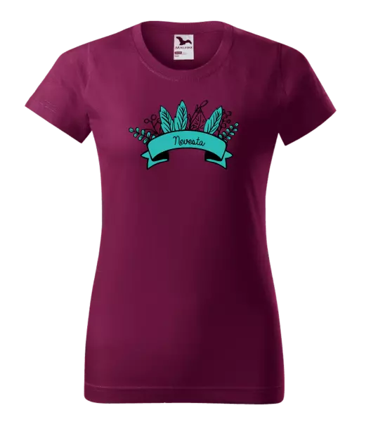 Dámske tričko Nevesta - zelené lupene