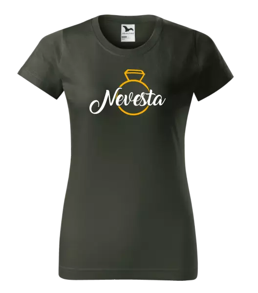 Dámske tričko Nevesta - zlatý prsteň