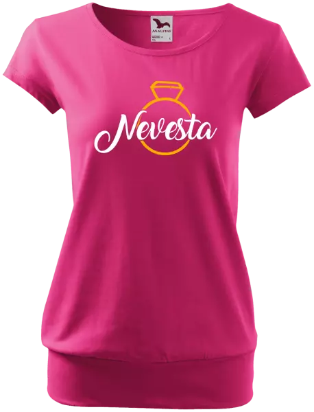 Dámske tričko Nevesta - zlatý prsteň