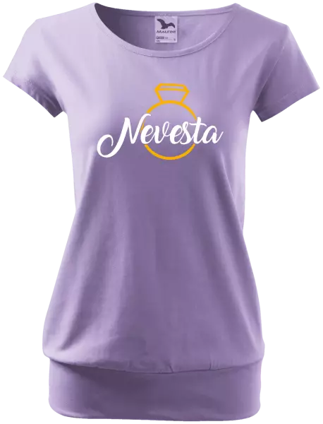 Dámske tričko Nevesta - zlatý prsteň