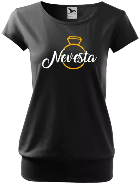 Dámske tričko Nevesta - zlatý prsteň
