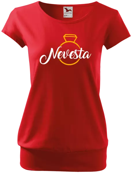 Dámske tričko Nevesta - zlatý prsteň