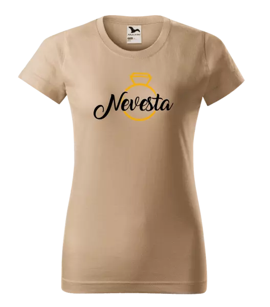 Dámske tričko Nevesta - zlatý prsteň