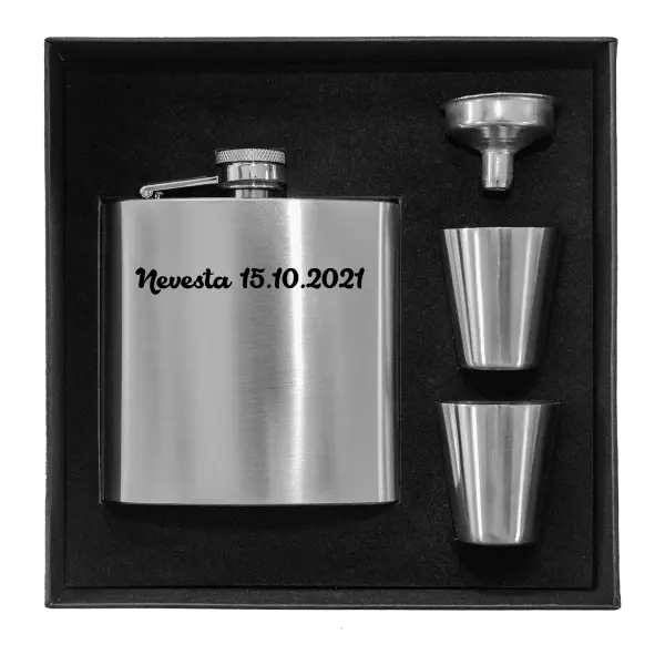 Ploskačka v krabičke Nevesta + dátum