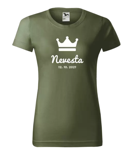 Dámske tričko Nevesta s dátumom