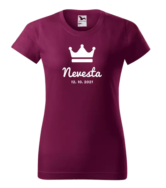 Dámske tričko Nevesta s dátumom