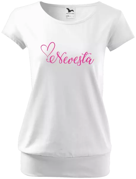 Dámske tričko Nevesta so srdiečkom