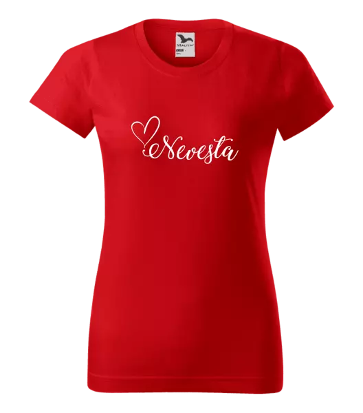 Dámske tričko Nevesta so srdiečkom