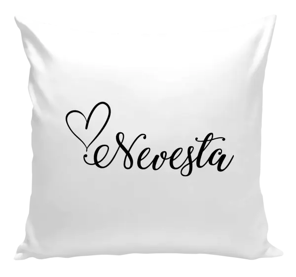 Vankúš Nevesta so srdiečkom