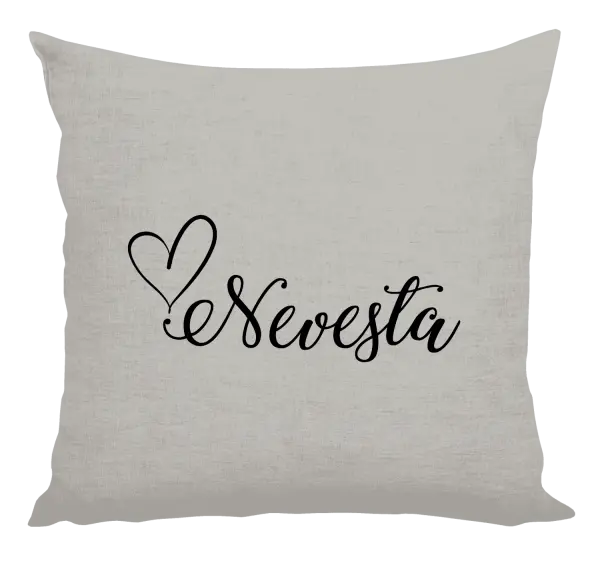 Vankúš Nevesta so srdiečkom