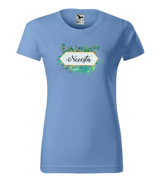 Dámske tričko Nevesta zelené listy