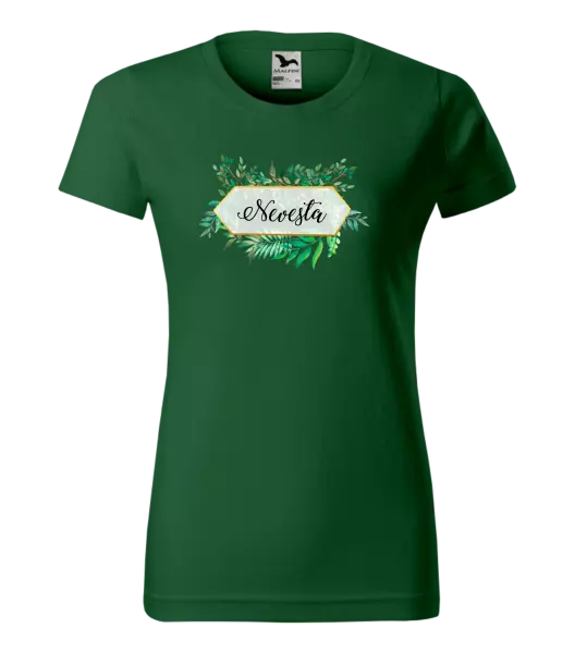 Dámske tričko Nevesta zelené listy