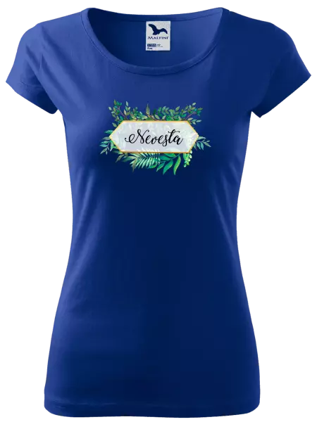 Dámske tričko Nevesta zelené listy