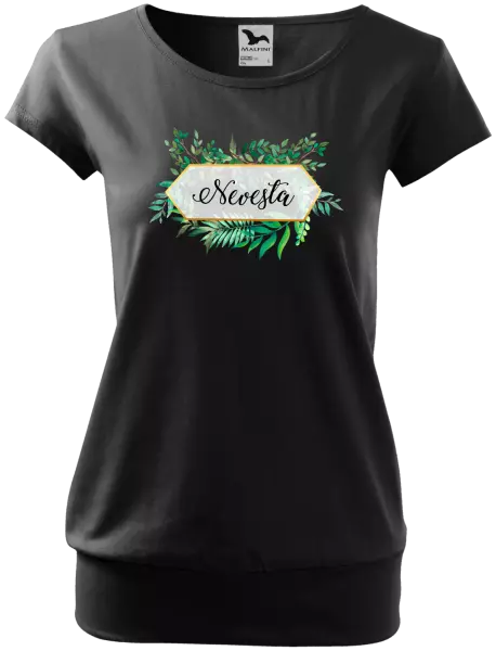Dámske tričko Nevesta zelené listy
