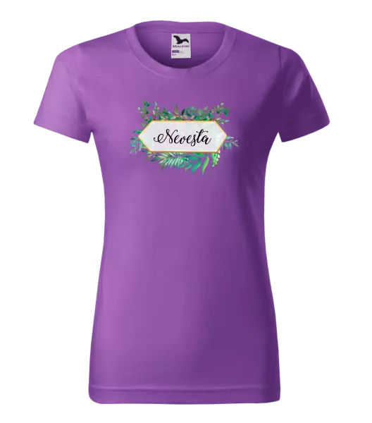 Dámske tričko Nevesta zelené listy